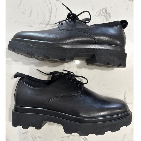 Antica Cuoieria Women's Smooth Brushed Platform Lug Sole Derby Shoe, EU 37, EUC - Picture 1 of 11